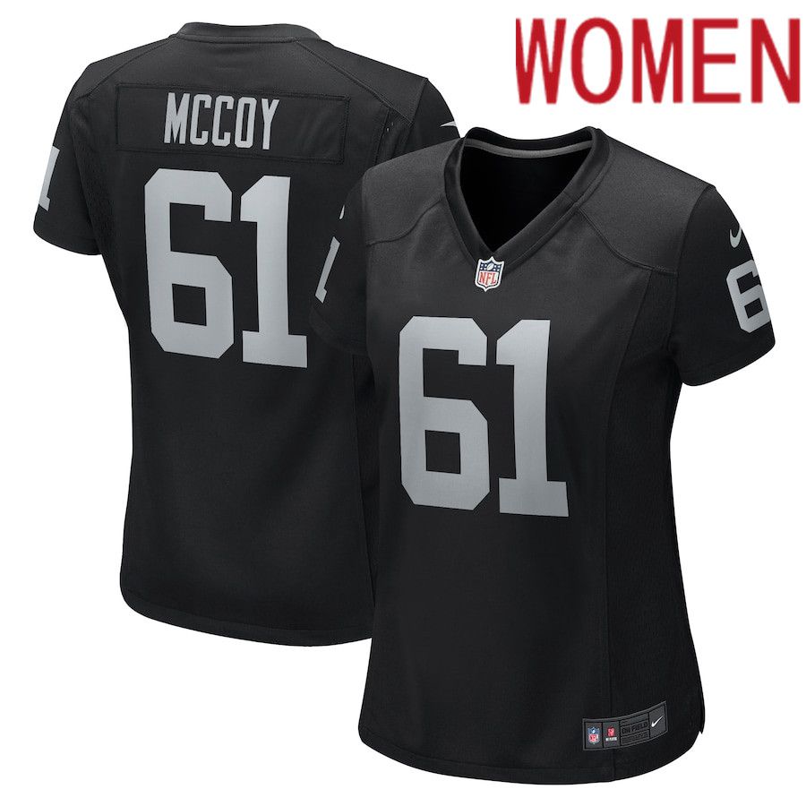 Women Oakland Raiders #61 Gerald McCoy Nike Black Game NFL Jersey